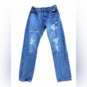 Levi's Relaxed Fit Distressed Blue Jeans 29X30